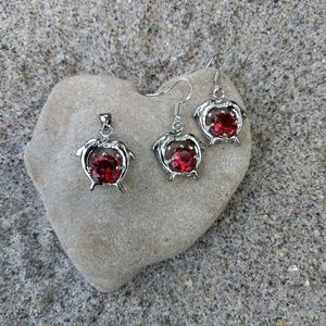 Sterling Silver Dolphin Earrings W/Charm